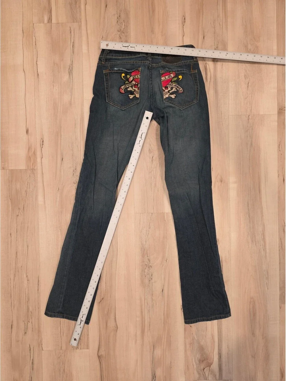 Ed Hardy Women's Embroidered Bootcut Jeans Size 26